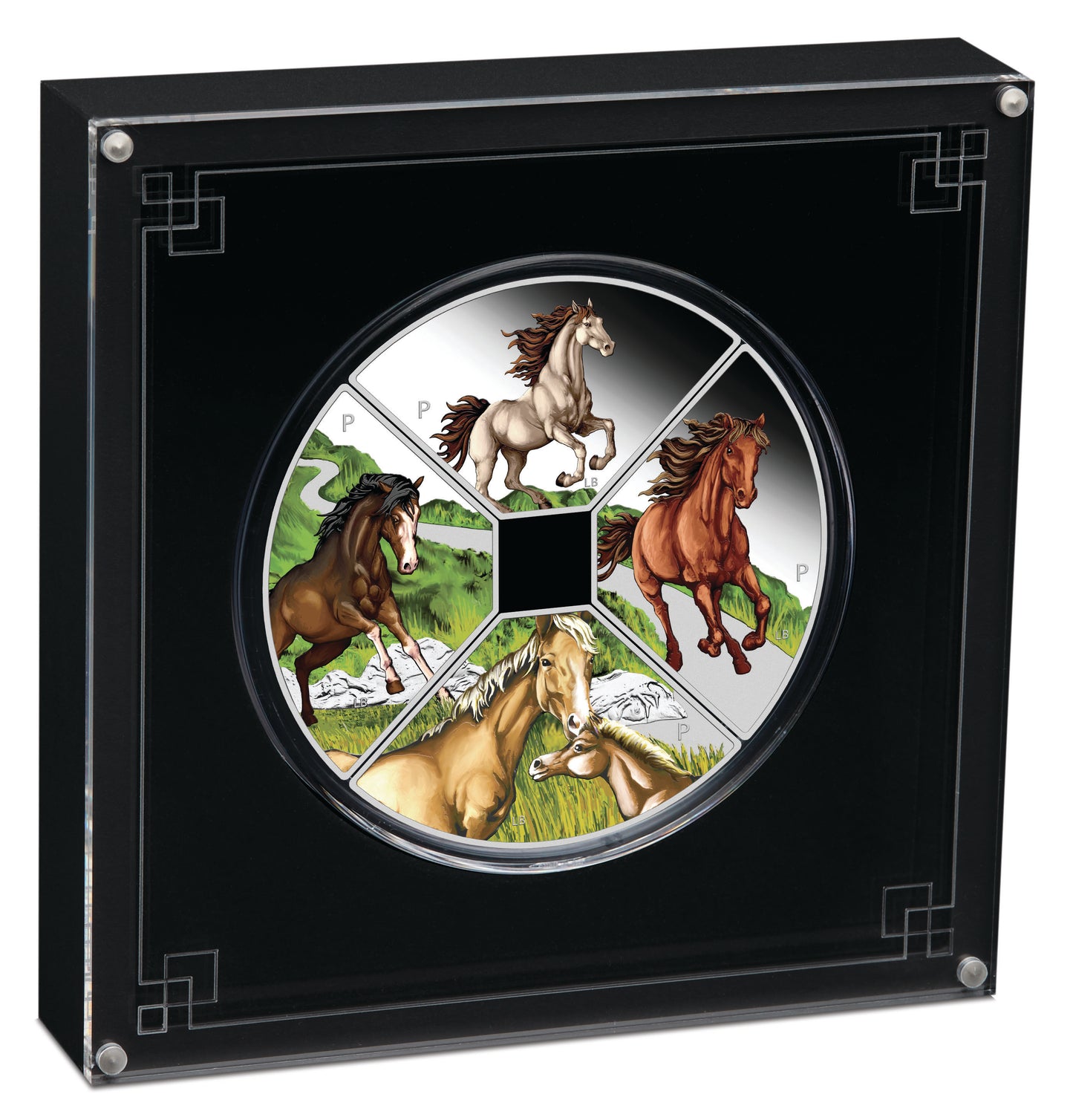 Tuvalu 2026 $1 Lunar Year of The Horse 1oz Silver Coloured Proof 4 Coin Quadrant Set