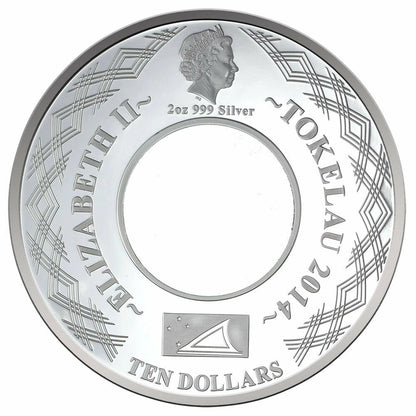 Tokelau 2014 $10 The Year of The Horse Carousel Horse 2oz Silver Coloured Proof Coin