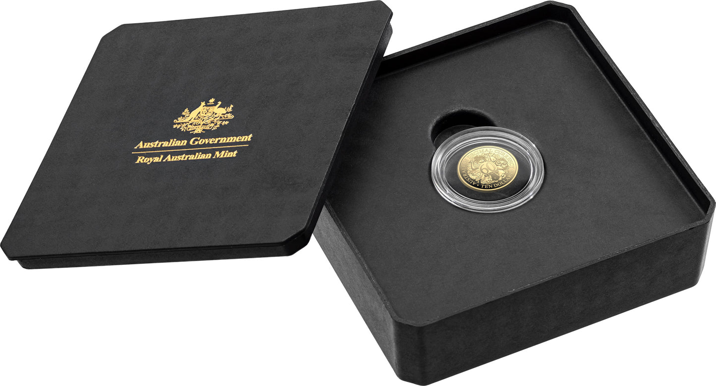 2026 $10 60th Anniversary of Decimal Currency 'C' Mintmark 1/10oz Gold Proof Coin