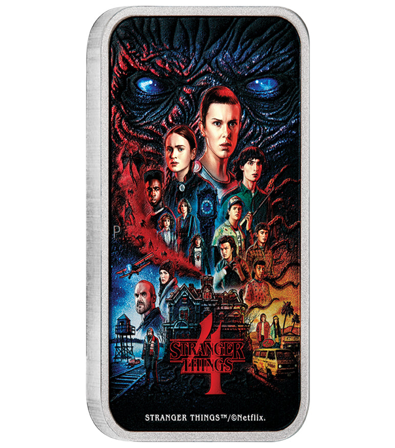 Tuvalu 2026 $1 Stranger Things Season 4 1oz Silver Coloured Rectangular Coin