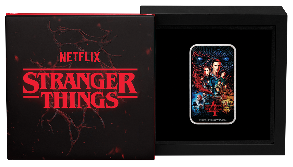 Tuvalu 2026 $1 Stranger Things Season 4 1oz Silver Coloured Rectangular Coin