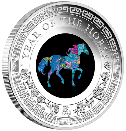 2026 $1 Australian Opal Lunar Year of The Horse 1oz Silver Proof Coin