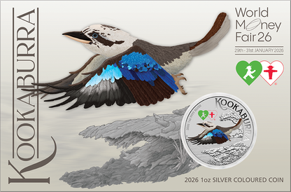 2026 $1 WMF Berlin Australian Kookaburra Ampelmännchen Privy Mark 1oz Silver Coloured Uncirculated Coin
