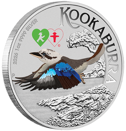 2026 $1 WMF Berlin Australian Kookaburra Ampelmännchen Privy Mark 1oz Silver Coloured Uncirculated Coin