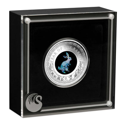 2023 $1 Australian Opal Lunar Year of The Rabbit 1oz Silver Proof Coin