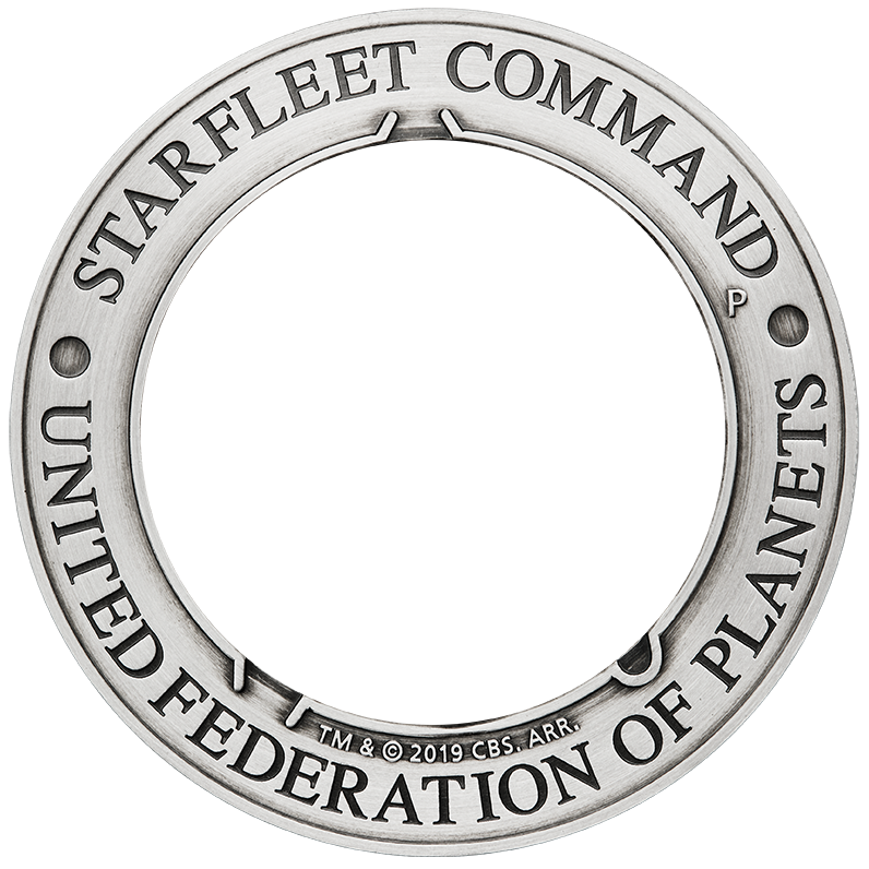 Tuvalu 2019 $3 Star Trek Starfleet Command Emblem Holey Dollar and Delta 3oz Silver Antiqued Coin Set