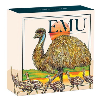 2026 $1 Australian Emu 1oz Silver Coloured Coin