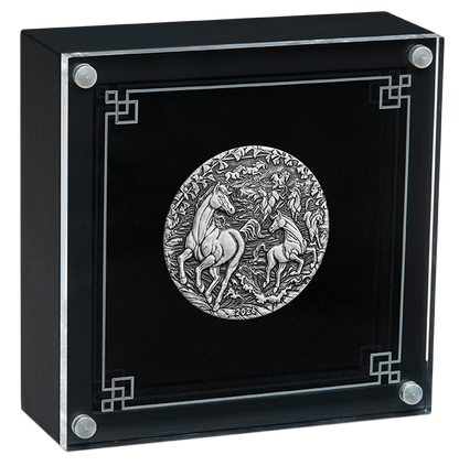 2026 $2 Lunar Year of The Horse 2oz Silver Antiqued Coin