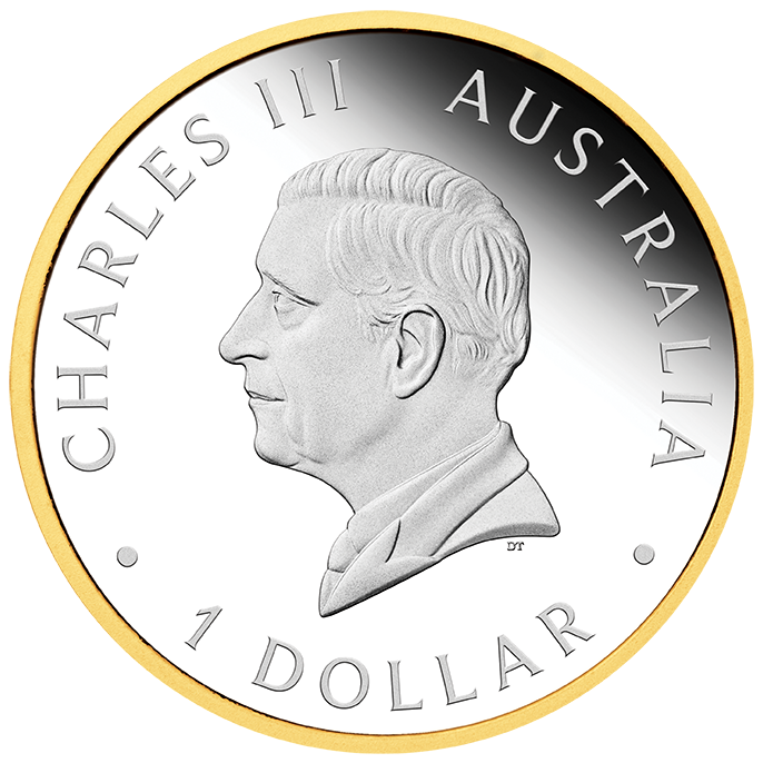 2026 $1 Australian Nugget 40th Anniversary Selectively Gold Plated 1oz Silver Proof Coin