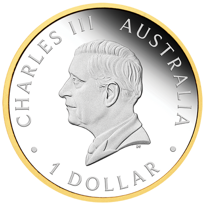 2026 $1 Australian Nugget 40th Anniversary Selectively Gold Plated 1oz Silver Proof Coin