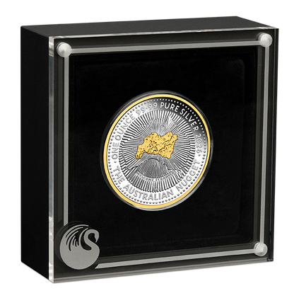 2026 $1 Australian Nugget 40th Anniversary Selectively Gold Plated 1oz Silver Proof Coin