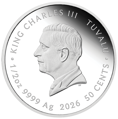 Tuvalu 2026 50c Bridgerton Queen Charlotte 1/2oz Silver Proof Coin