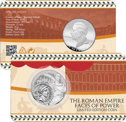 Solomon Islands 2025 50c The Roman Empire Faces of Power Uncirculated Coin