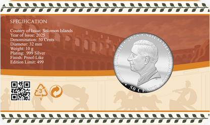 Solomon Islands 2025 50c The Roman Empire Faces of Power Uncirculated Coin