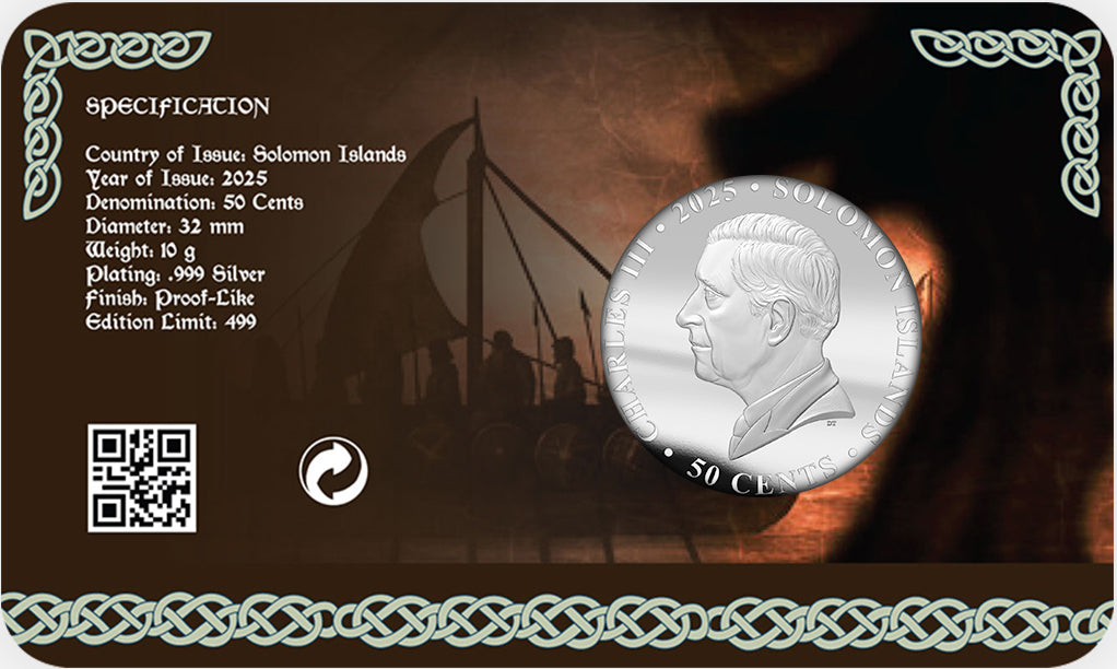 Solomon Islands 2025 50c Vikings Legends of The North Uncirculated Coin