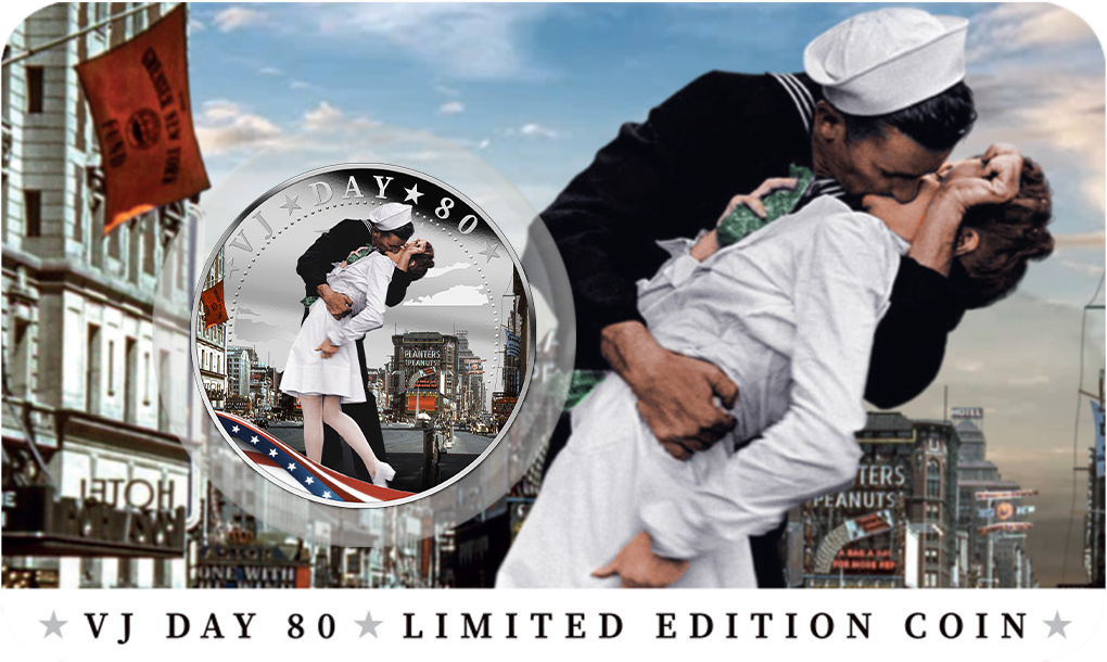 Solomon Islands 2025 Half Dollar Victory Over Japan 80th Anniversary Coloured Uncirculated Coin