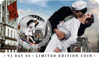 Solomon Islands 2025 Half Dollar Victory Over Japan 80th Anniversary Coloured Uncirculated Coin
