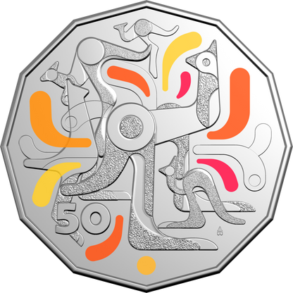 2026 50c Celebrate Coloured Uncirculated Coin