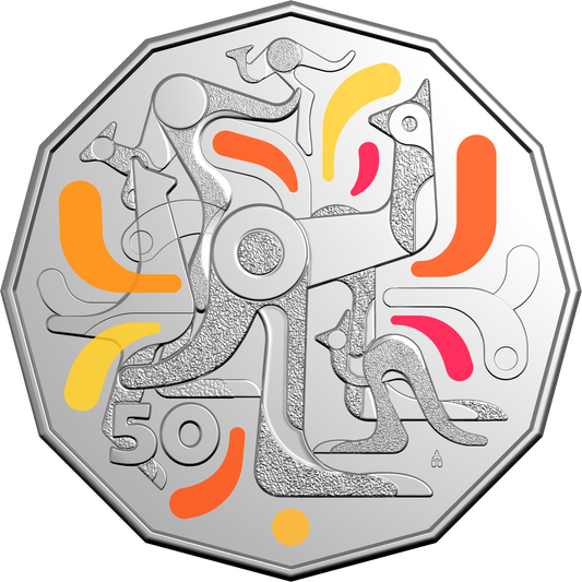 2026 50c Celebrate Coloured Uncirculated Coin