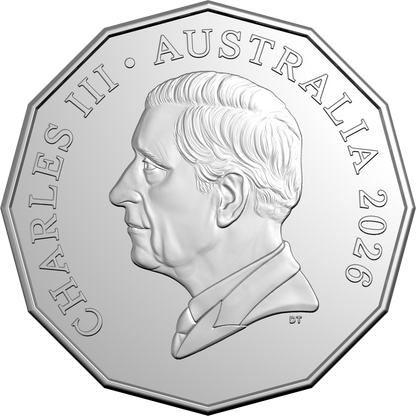 2026 50c Celebrate Coloured Uncirculated Coin