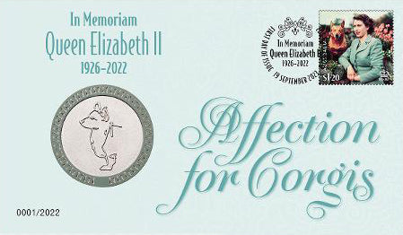 In Memoriam Queen Elizabeth Affection To Corgis Medallion PNC