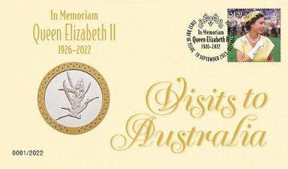 In Memoriam Queen Elizabeth Visits To Australia Medallion PNC