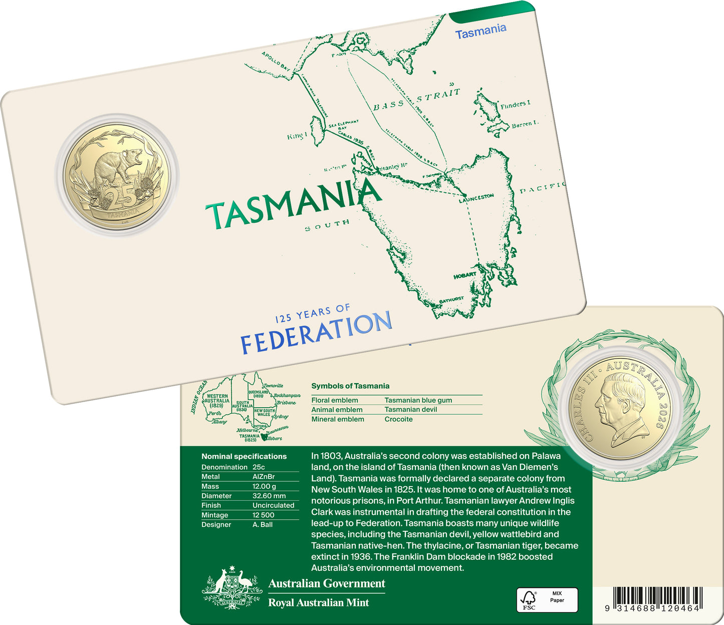 2026 125 Years of Federation Uncirculated 7 Coin Tin Set