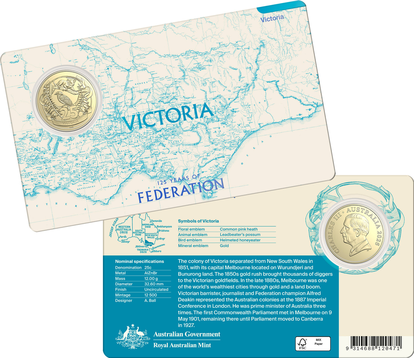 2026 125 Years of Federation Uncirculated 7 Coin Tin Set