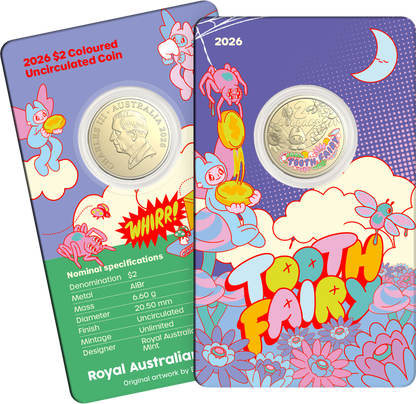 2026 $2 Tooth Fairy Coloured Uncirculated Coin