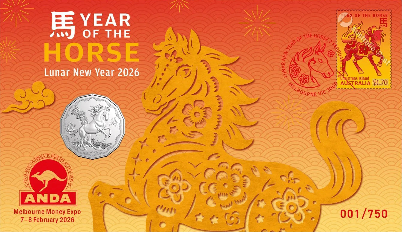 2026 50c ANDA Melbourne Year of The Horse PNC