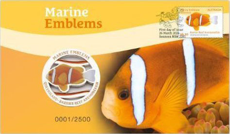 2024 Marine Emblems Queensland Barrier Reef Anemonefish Medallion PNC