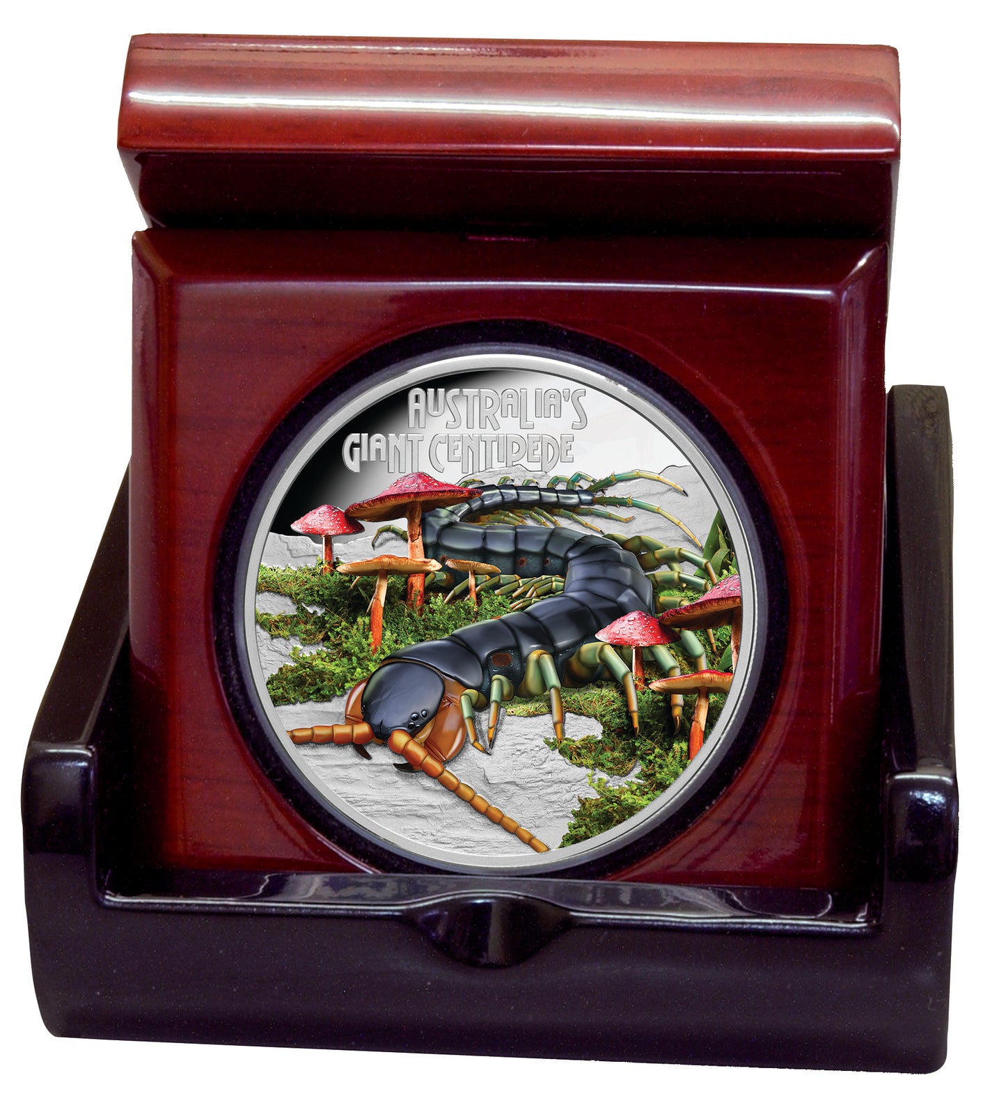 Tuvalu 2026 $1 Deadly and Dangerous Giant Centipede 1oz Silver Coloured Proof Coin