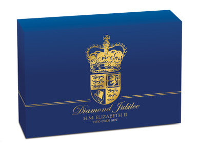 2012 $1 Diamond Jubilee H.M. Elizabeth II 1oz Silver Proof 2 Coin Set