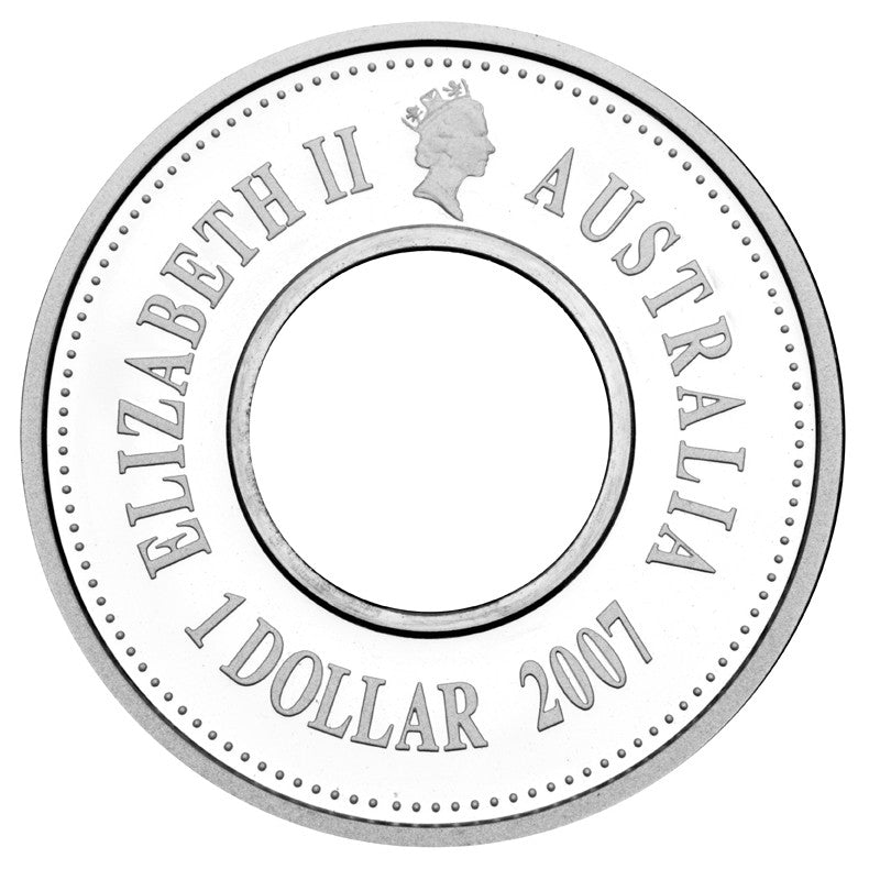 2007 $ Lunar New Year Twelve Year Cycle Selectively Gold Plated Holey Dollar and Dump 1oz Silver Proof Coin