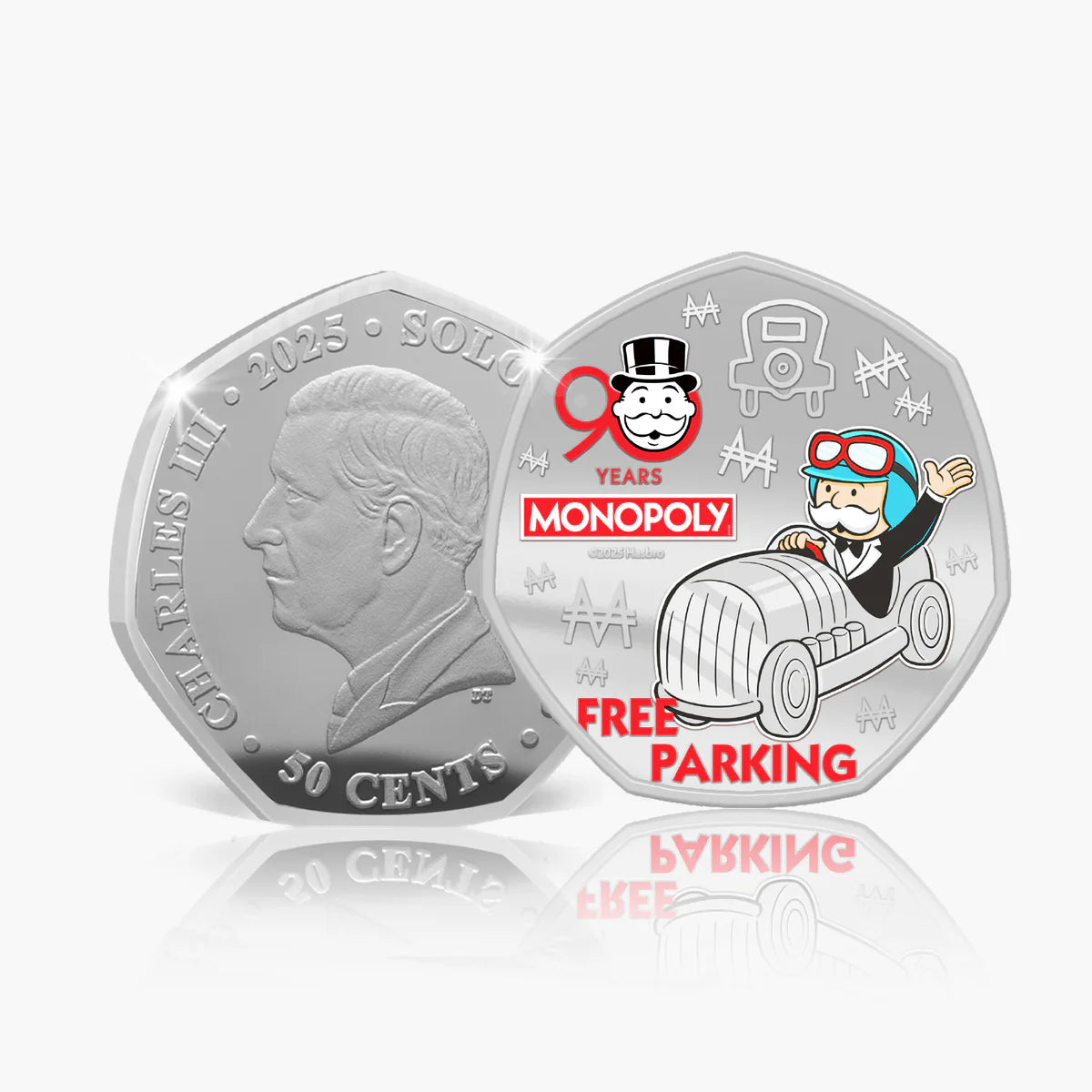 Solomon Islands 2025 50c Monopoly 90th Anniversary Coloured Uncirculated 6 Coin Set