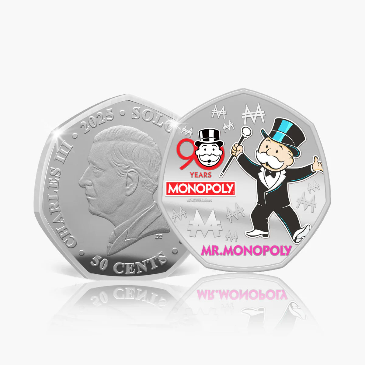 Solomon Islands 2025 50c Monopoly 90th Anniversary Coloured Uncirculated 6 Coin Set