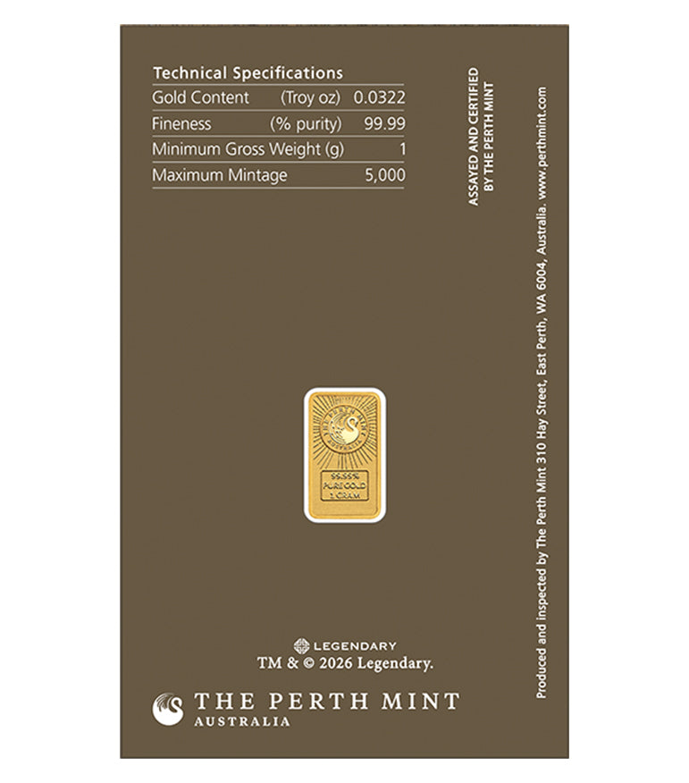 2026 Dune 1g Gold Minted Bar