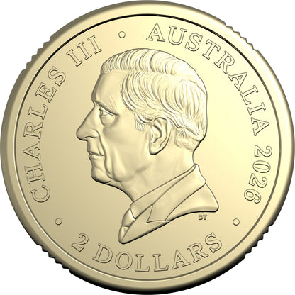 2026 $2 Dawn Service 'C' Mintmark Coloured Uncirculated Coin