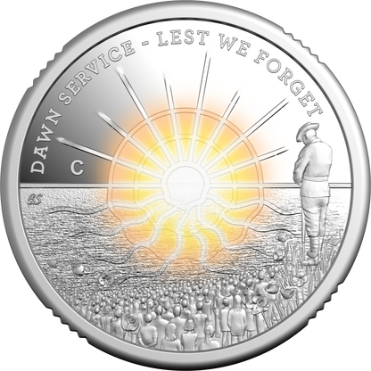 2026 $2 Dawn Service 'C' Mintmark Silver Coloured Proof Coin