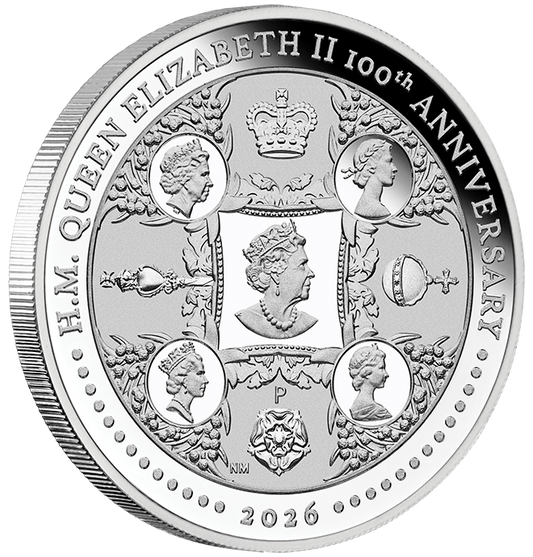 2026 $1 100th Anniversary of HM Queen Elizabeth 1oz Silver Proof Coin