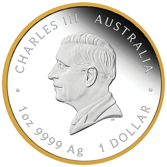 2026 $1 100th Anniversary of HM Queen Elizabeth Selectively Gold Plated 1oz Silver Proof Coin