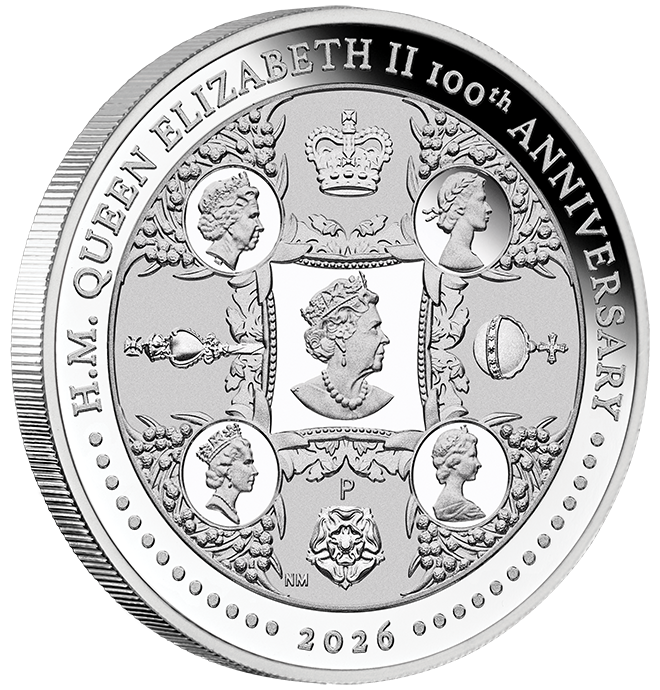 2026 $1 100th Anniversary of HM Queen Elizabeth 1oz Silver 3 Coin Set