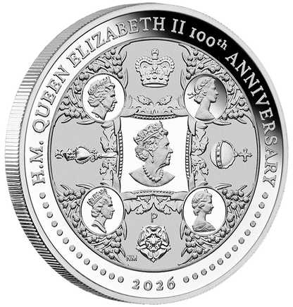 2026 $1 100th Anniversary of HM Queen Elizabeth 1oz Silver 3 Coin Set