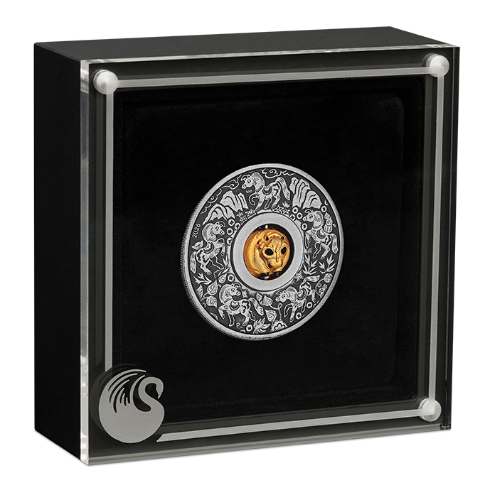 Tuvalu 2026 $1 Lunar Year of The Horse Rotating Charm 1oz Silver Antiqued Coin