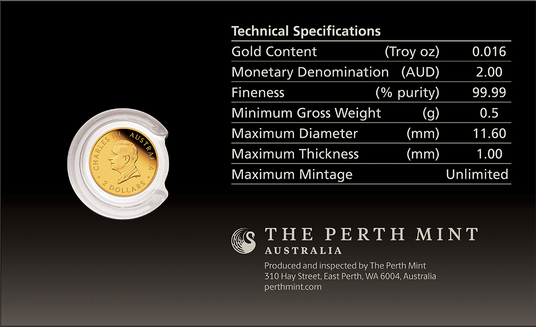 2026 $2 Australian Kangaroo 0.5g Gold Proof Coin