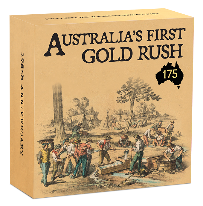2026 $1 Australia's First Gold Rush 175th Anniversary Selectively Gold Plated 1oz Silver Proof Coin