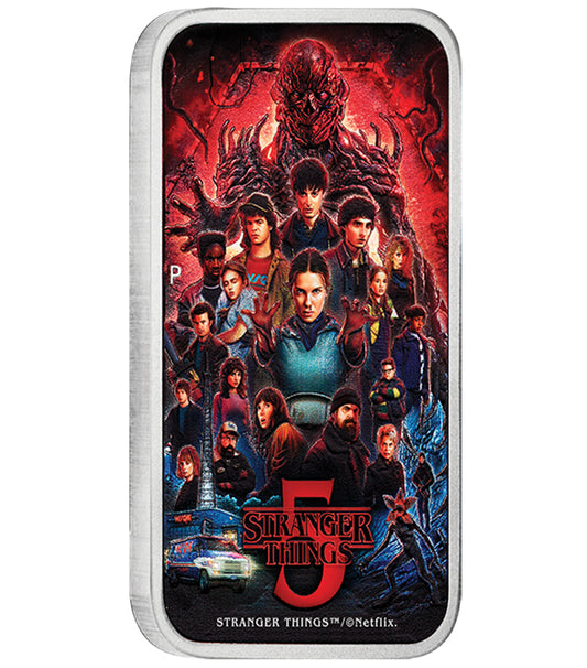Tuvalu 2026 $1 Stranger Things Season 5 1oz Silver Coloured Rectangular Coin
