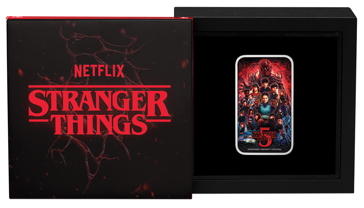 Tuvalu 2026 $1 Stranger Things Season 5 1oz Silver Coloured Rectangular Coin