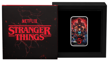 Tuvalu 2026 $1 Stranger Things Season 5 1oz Silver Coloured Rectangular Coin
