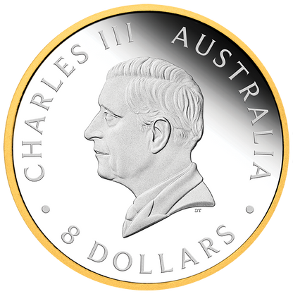 2026 $8 Australian Wedge-Tailed Eagle Selectively Gold Plated 5oz Silver High Relief Reverse Proof Coin